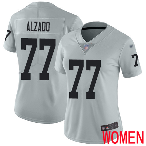 Oakland Raiders Limited Silver Women Lyle Alzado Jersey NFL Football #77 Inverted Legend Jersey->youth nfl jersey->Youth Jersey